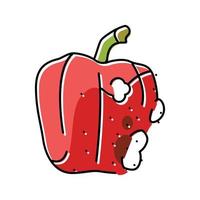 Pepe marcio cibo colore icona vettore illustrazione