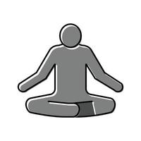 yoga persone silhouette colore icona vettore illustrazione