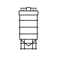 serbatoio per carbone Conservazione linea icona vettore illustrazione