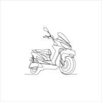 elettrico motociclo continuo linea arte vettore