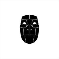 di legno maschera arte silhouette vettore illustrazione