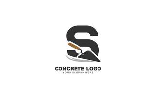 S costruzione logo design ispirazione. vettore lettera modello design per marca.