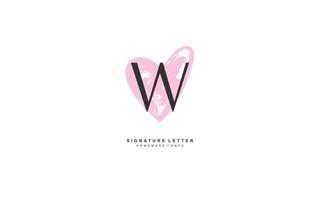 w amore logo design ispirazione. vettore lettera modello design per marca.