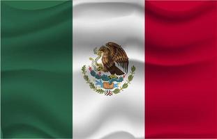 bandiera Messico onda 3d realistico bandiera vettore