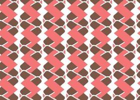 modello senza cuciture a zig-zag di colore disegnato a mano, rosso, marrone, bianco vettore