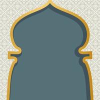 design della finestra arabo. biglietto di auguri di ramadan kareem. arte islamica di sfondo vettore