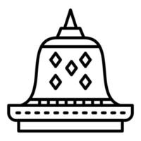 Borobudur icona stile vettore