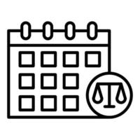 Tribunale Data icona stile vettore