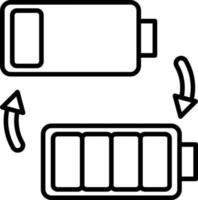 scambiabile batterie icona stile vettore