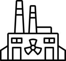 nucleare fabbrica icona stile vettore