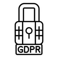 GDPR icona stile vettore