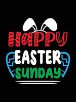 Pasqua giorno tipografia uovo lettering maglietta design vacanza saluto carino coniglietto vettore arte