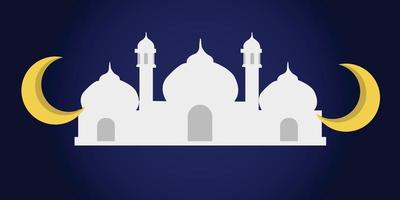 grande moschea paesaggio vettore illustrazione per Ramadan eid modello