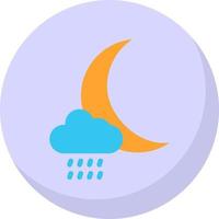 nube Luna pioggia vettore icona design