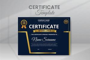 modello di certificato moderno vettore