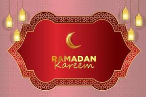 Ramadan kareem saluto carta islamico vettore design