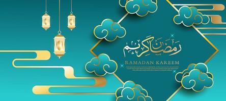 vettore bandiera per il saluti Ramadan kareem
