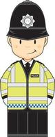 cartone animato classico Britannico poliziotto personaggio vettore