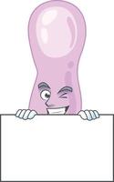 cartone animato personaggio di clostridio botulinico vettore
