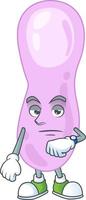 cartone animato personaggio di clostridio botulinico vettore