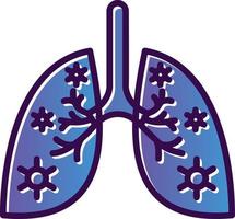 polmoni infezione vettore icona design