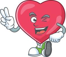 cuore medico notifica cartone animato personaggio vettore
