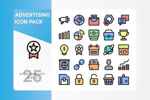 icon pack pubblicitario per il design del tuo sito web, logo, app, ui vettore