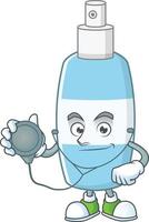 spray mano disinfettante cartone animato personaggio vettore