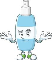 spray mano disinfettante cartone animato personaggio vettore