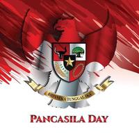 concetto di pancasila day garuda vettore