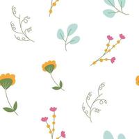 vettore fiore giardino seamless pattern di ripetizione sfondo design. perfetto per carta da parati moderna, tessuto, album di ritagli e progetti di confezionamento.