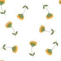 vettore fiore giardino seamless pattern di ripetizione sfondo design. perfetto per carta da parati moderna, tessuto, album di ritagli e progetti di confezionamento.