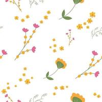 vettore fiore giardino seamless pattern di ripetizione sfondo design. perfetto per carta da parati moderna, tessuto, album di ritagli e progetti di confezionamento.