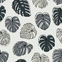 monstera deliciosa foglia seamless pattern. perfetto per tessile, tessuto, sfondo, stampa vettore