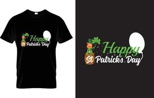 st. Patrick giorno lettering maglietta design vettore