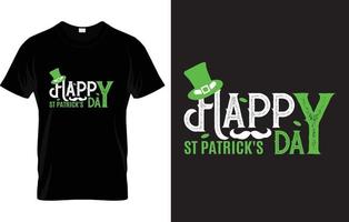 st. Patrick giorno lettering maglietta design vettore