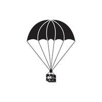 paracadutismo o parapendio icona, vettore illustrazione simbolo design.