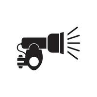torcia elettrica icona vettore illustrazione design