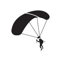 paracadutismo o parapendio icona, vettore illustrazione simbolo design.