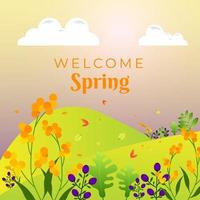 gratuito vettore illustrazione benvenuto primavera