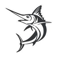 mano disegnato Marlin pesce salto. design elementi per logo, etichetta, emblema, cartello, marca marchio. vettore illustrazione.
