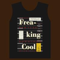 impazzito freddo lettering grafico tipografia t camicia design vettore