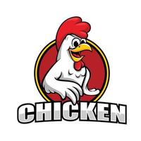 pollo portafortuna per ristorante logo ispirazione vettore