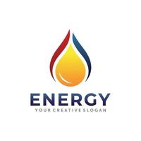 gas e olio logo. energia logo design vettore