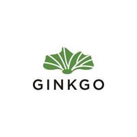 gingko logo design icona vettore