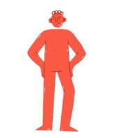 rosso arrabbiato uomo silhouette simbolo isolato su bianca sfondo. rabbia gestione e aggressione icona con uomo. vettore illustrazione di un emergenza uomo a opera. negativo emozioni a opera
