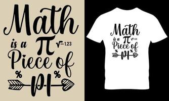 matematica è un' pace di pi. pi giorno t camicia design vettore