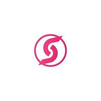 creativo S logo S icona orecchiabile semplice S logo vettore