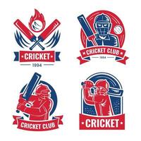 cricket sport logo impostato vettore