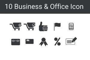 attività commerciale e ufficio linea icone impostare. attività commerciale icona vettore
